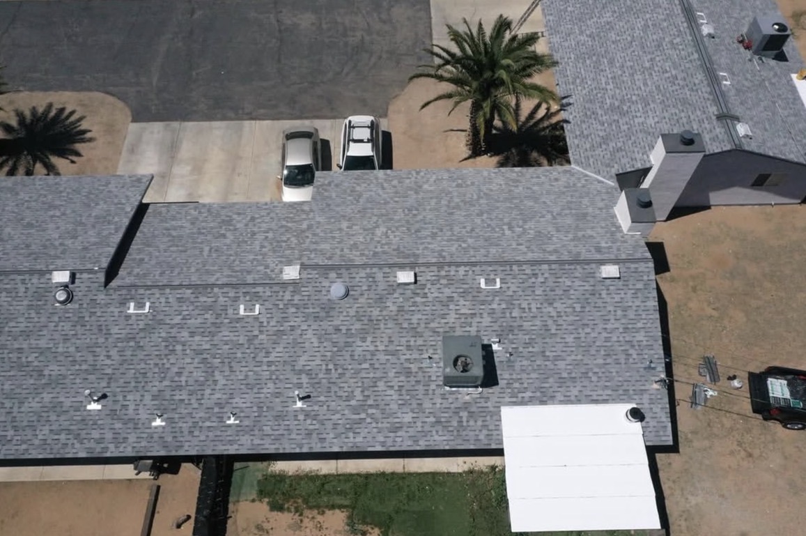 Skywalker Roofing crew job site
